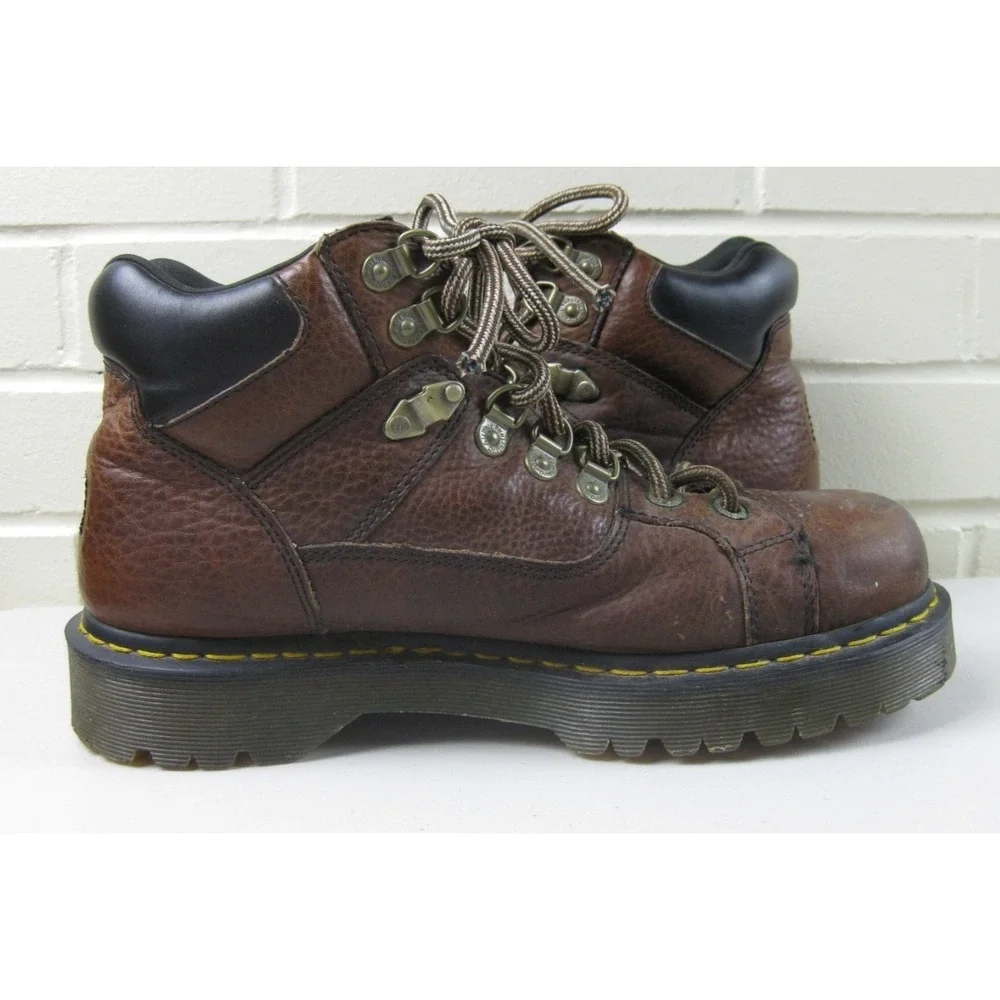 Y2K Dr Martens Heritage Ankle Boots Men's (10) 11302 Brown Leather Chunky